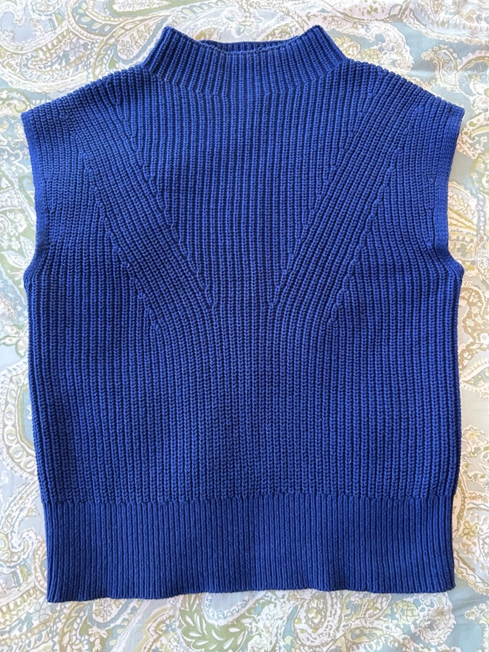 LOFT Ribbed Mock Neck Sweater - Royal Blue
